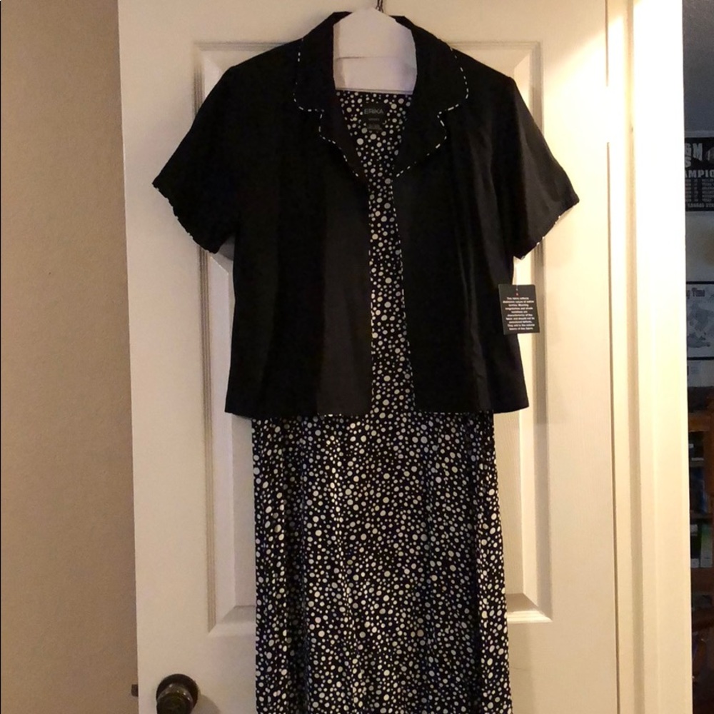 NWT Erika Two Piece Black&White Dress